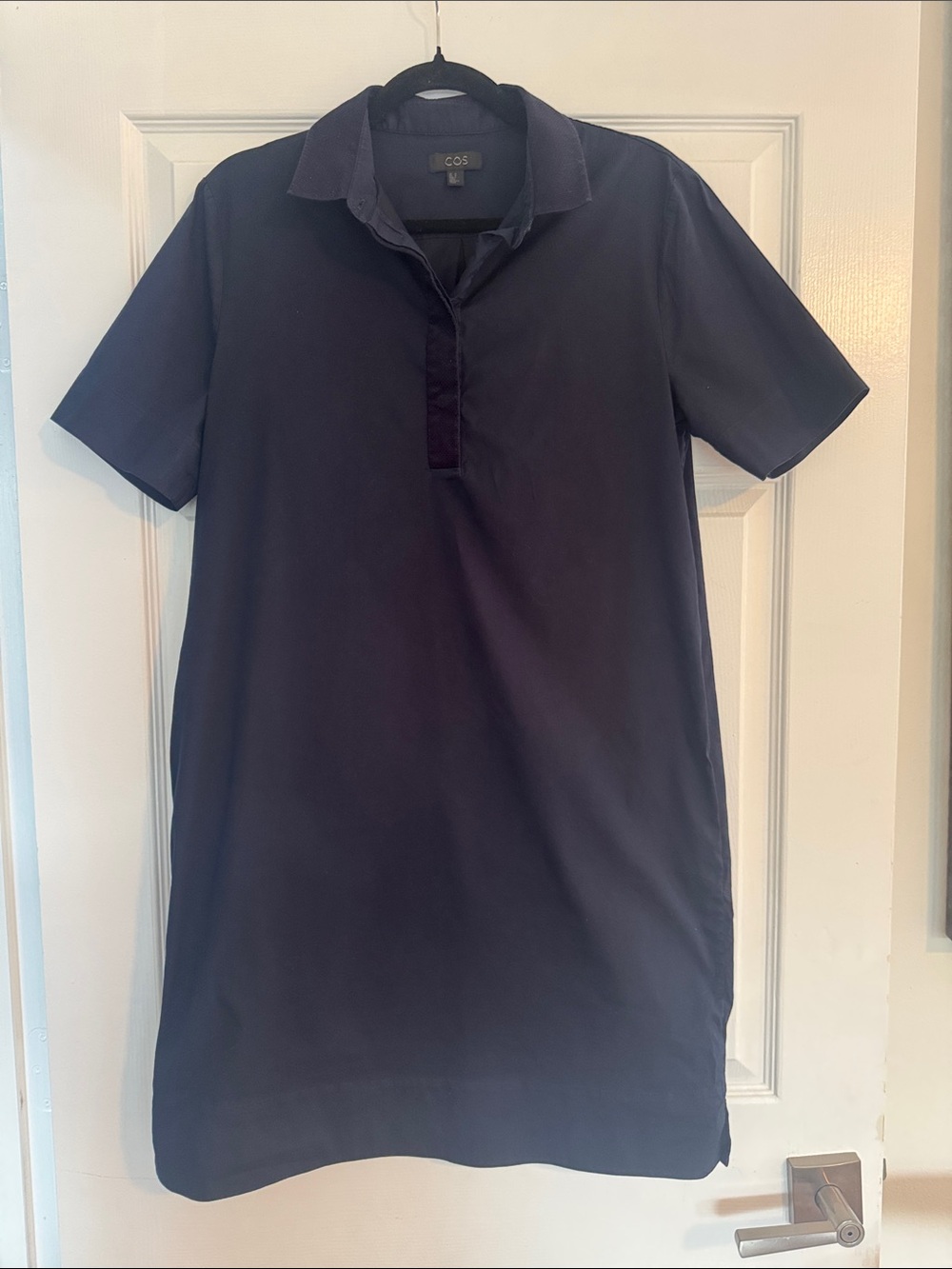 COS Navy Polo Dress with Short Sleeves - Picture 4 of 6